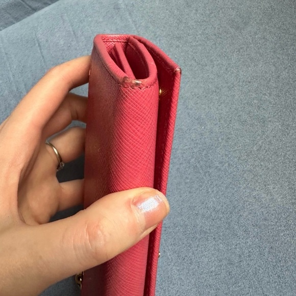 Prada Pink Wallet w/ ID Chain - Picture 8 of 12